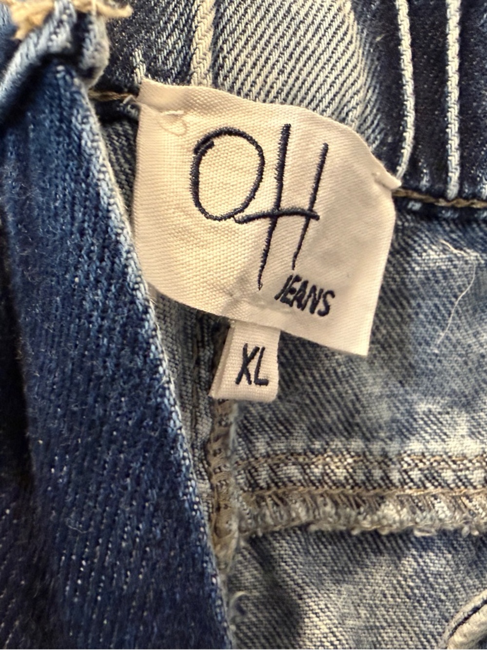 Embroidered Fringe Blue Denim Embroidered Jeans - Picture 3 of 5